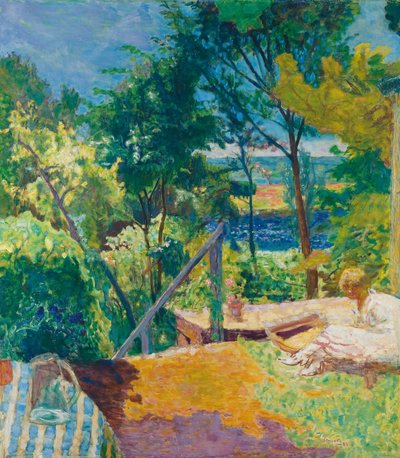 La terraza en Vernon, 1923 de Pierre Bonnard