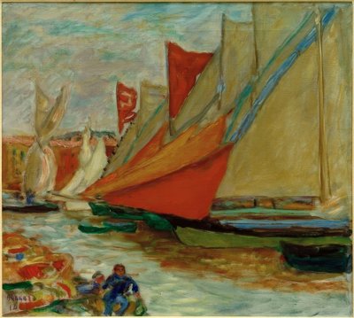 Velas secas / Los veleros en Cannes de Pierre Bonnard