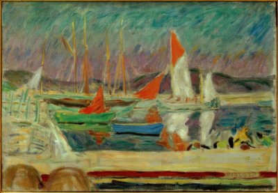 Veleros en el puerto de Saint-Tropez de Pierre Bonnard