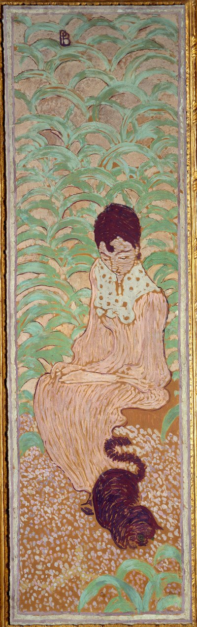 Mujer sentada con el gato de Pierre Bonnard