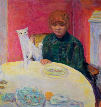 Mujer con un gato, 1912 de Pierre Bonnard