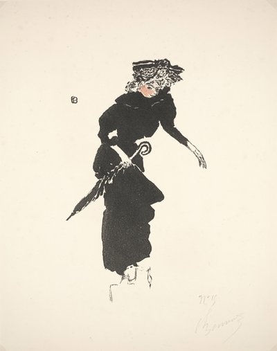 Mujer con paraguas de Pierre Bonnard