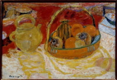 Naturaleza muerta amarilla y roja de Pierre Bonnard