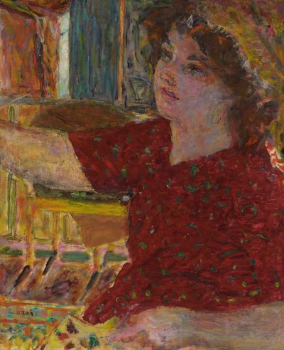 Mujer joven pintando de Pierre Bonnard