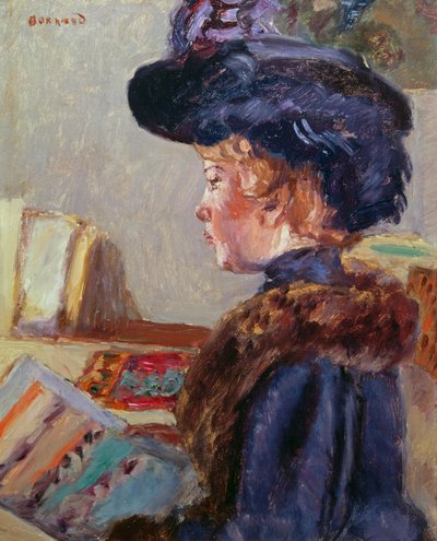 Joven mujer imprimiendo de Pierre Bonnard