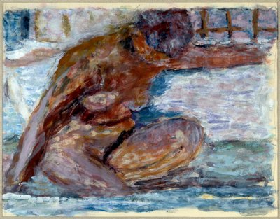 Desnudo en cuclillas de Pierre Bonnard