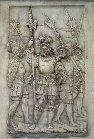 Alabarderos, detalle de la Tumba de Francisco I y Claudia de Francia, encargada en 1548 de Pierre Bontemps