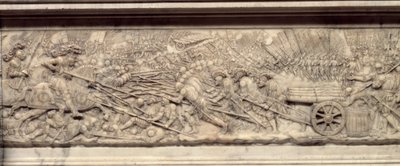 La Batalla de Marignan en 1515. Tumba del Corazón del Rey de Francia Francisco I: Bajo relieve de Pierre Bontemps de Pierre Bontemps