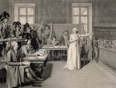 María Antonieta (1755-93) de Habsburgo-Lorena, juzgada por el Tribunal Revolucionario, 16 de octubre de 1793 de Pierre Bouillon