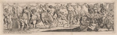 Ninfas y sátiros bailando de Pierre Brebiette