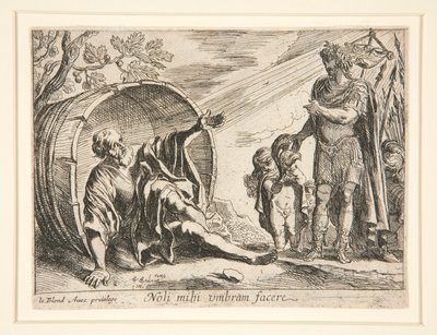 Diógenes y Alejandro Magno de Pierre Brebiette