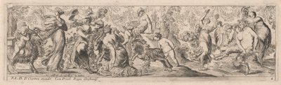 Putto Guiando Cabras a Través de Guirnaldas de Pierre Brebiette