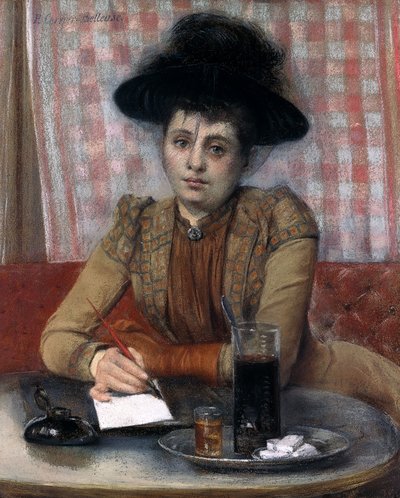 En el café, c.1900-1901 de Pierre Carrier Belleuse