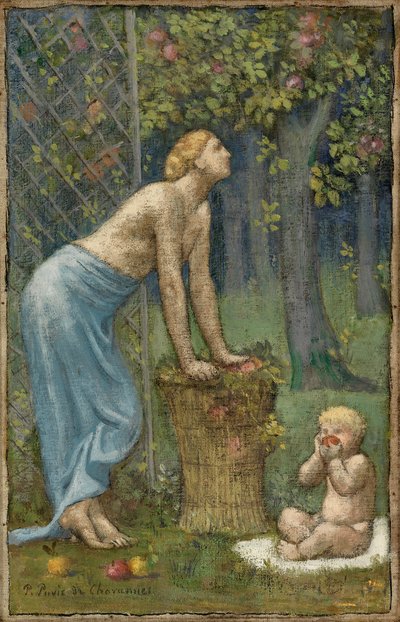 Cosecha de manzanas de Pierre Cécile Puvis de Chavannes