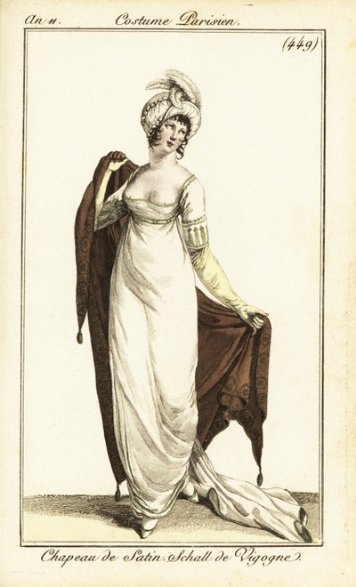 Merveilleuse en vestido de ópera, París de Pierre Charles Baquoy