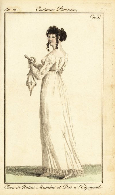 Mujer con vestido de dardos españoles, París de Pierre Charles Baquoy