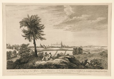 Una vista sureste de la ciudad de Nueva York, en América del Norte de Pierre Charles Canot