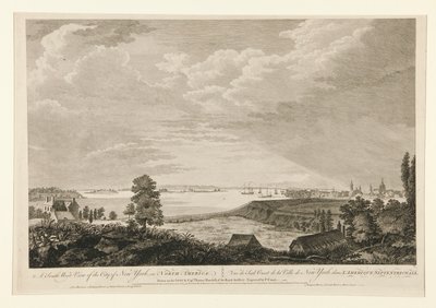 Una vista suroeste de la ciudad de Nueva York de Pierre Charles Canot