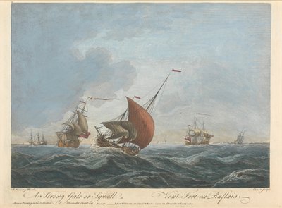 Un fuerte vendaval o borrasca de Pierre Charles Canot
