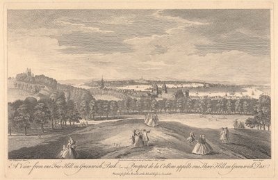 Una vista desde One Tree Hill en Greenwich Park de Pierre Charles Canot