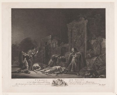 Píramo y Tisbea Píramo y Tisbe (título sobre el objeto) Pinturas principales de Inglaterra (título de la serie) Las pinturas más importantes de Inglaterra (título de la serie) de Pierre Charles Canot