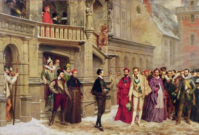 Enrique III y el Duque de Guisa, 1855 de Pierre Charles Comte