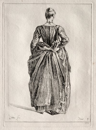 Estudio de una mujer de espaldas de Pierre Charles Trémolière