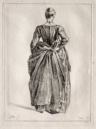 Estudio de una mujer de espaldas de Pierre Charles Trémolière