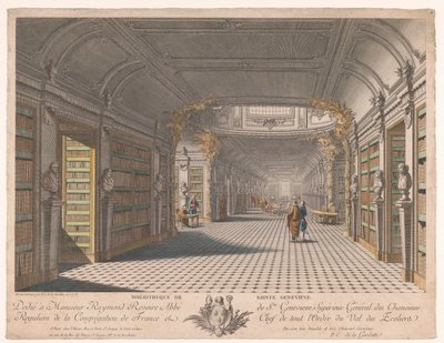 Biblioteca de la abadía Sainte-Geneviève de París
Bibliotheque de Sainte Genevieve (título en el objeto) de Pierre Claude Delagardette