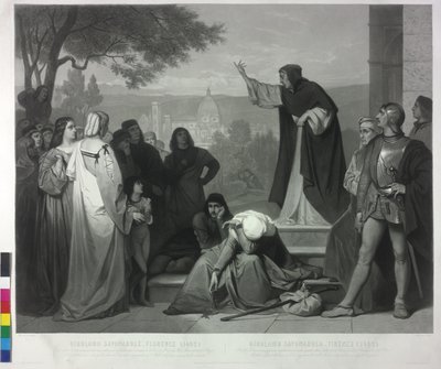 1493 Homilía de Savonarola en Florencia de Pierre Cottin