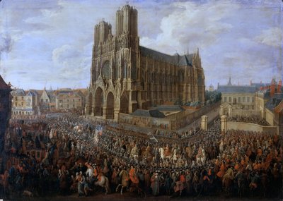 Cabalgata de Luis XV después de su coronación, 26 de octubre de 1722 de Pierre Denis II Martin