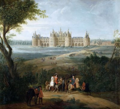 Vista del castillo de Chambord, desde el parque de Pierre Denis II Martin