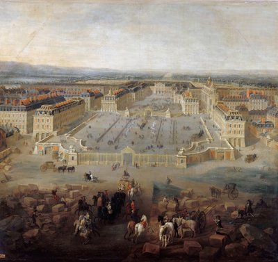 Vista del palacio de Versalles desde la Place d