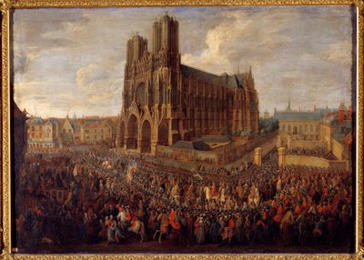 Cabalgata llevando a Luis XV a la Abadía de Saint Remy de Reims, 26 de octubre de 1722 de Pierre Denis Martin