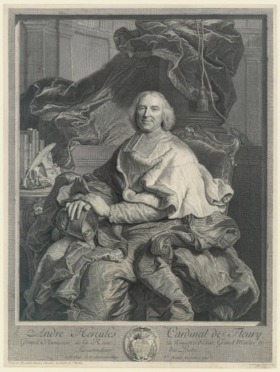 André Hércules, cardenal de Fleury de Pierre Drevet