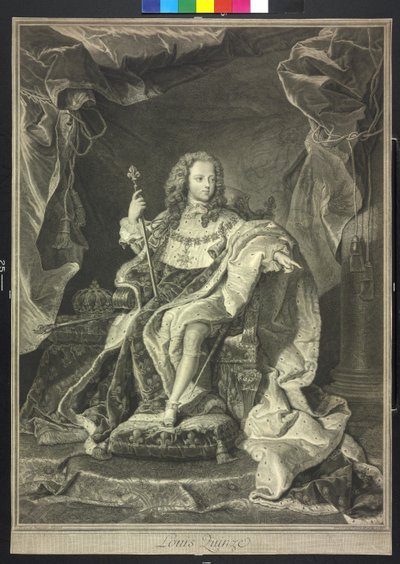 Rey de Francia Luis XV de Pierre Drevet