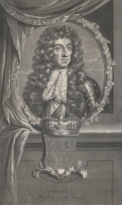 Retrato de Carlos II de Pierre Drevet
