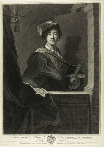 Retrato de Hyacinthe Rigaud de Pierre Drevet