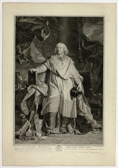 Retrato de Jacques Bénigne Bossuet, Obispo de Meaux de Pierre Drevet