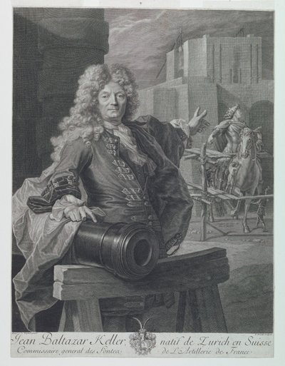 Retrato de Jean-Balthasar Keller de Pierre Drevet