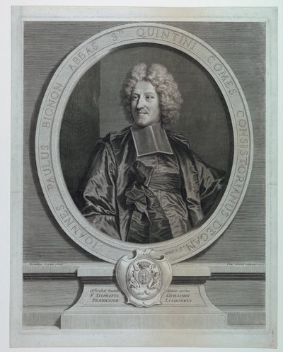 Retrato de Jean Paul Bignon, Abad de St. Quentin de Pierre Drevet