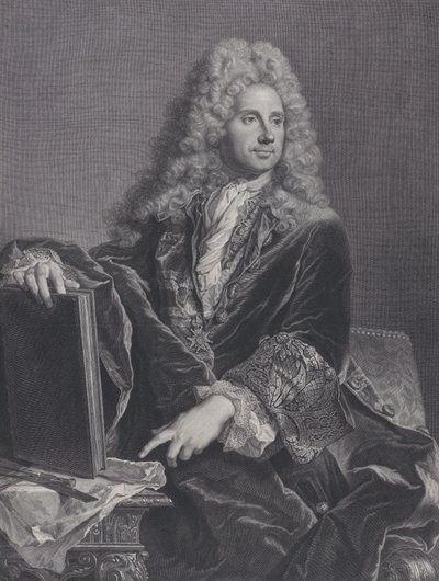 Retrato de Robert de Cotte de Pierre Drevet