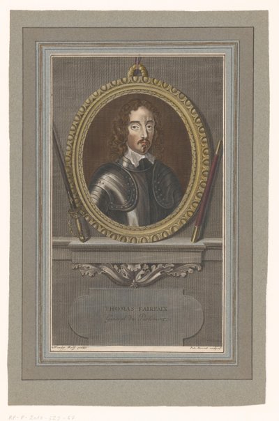 Portret de Thomas Fairfax Thomas Fairfax (título sobre el objeto) de Pierre Drevet