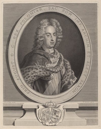 Federico Augusto III, rey de Polonia de Pierre Drevet, after François de Troy