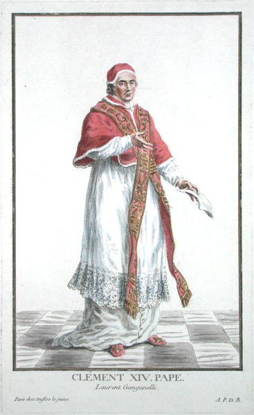 Lorenzo Ganganelli (1705-74) Papa Clemente XIV (1769-74) de 