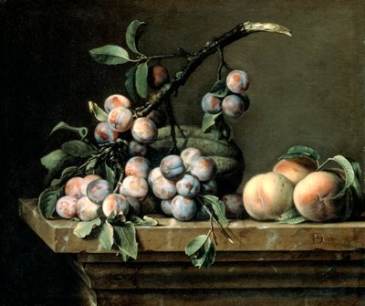 Ciruelas, Melón y Duraznos, c1630-1680 de Pierre Dupuis