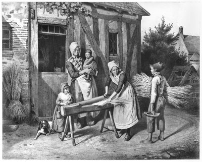 Rompiendo cáñamo, c.1830-40 de Pierre Duval Lecamus