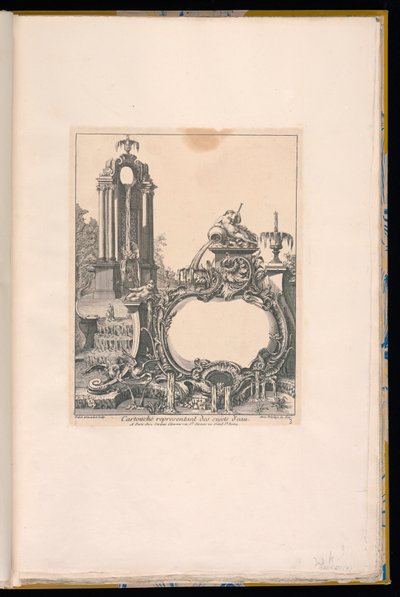 Cartucho rodeado de fuentes de Pierre Edme Babel
