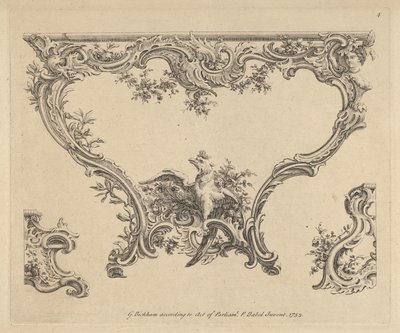 Diseño para una mesa consola, 1752 de Pierre Edme Babel