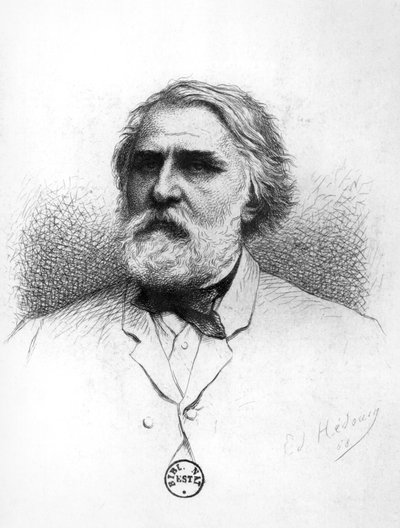 Retrato de Ivan Turgenev (1818-83) de Pierre Edmond Alexandre Hedouin